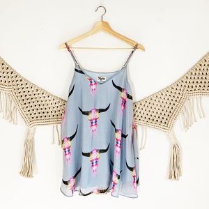 Show Me Your MuMu Circus Skull Print Mini Dress